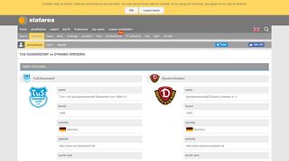 
                            6. TuS Dassendorf vs Dynamo Dresden teams information ...