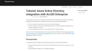 
                            9. Tutorial: Azure Active Directory integration with ArcGIS ...