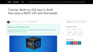 
                            3. Tutorial: Build an iOS App in Swift that uses a REST API and Stormpath