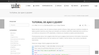 
                            3. Tutorial de Ajax e jQuery - Agência Web YESbr