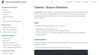 
                            1. Tutorial : Drop-in Checkout | Checkout & Self-Serve portal - Chargebee