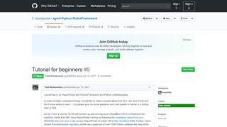 
                            1. Tutorial for beginners · Issue #8 · reportportal/agent-Python ... - GitHub