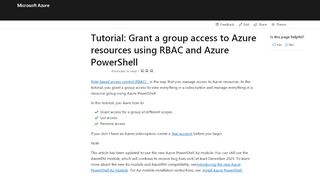 
                            9. Tutorial - Grant a group access to Azure resources using RBAC and ...