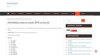 
                            8. [TUTORIAL] How to install IPTV on Pur E2 – VUPLUS4K