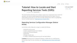 
                            5. Tutorial: How to Locate and Start Reporting Services Tools (SSRS ...