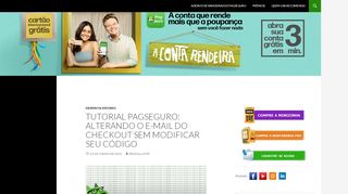 
                            2. Tutorial PagSeguro: Alterando o e-mail do checkout sem ...