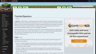 
                            8. Tutorials/Speedrun – Official Minecraft Wiki