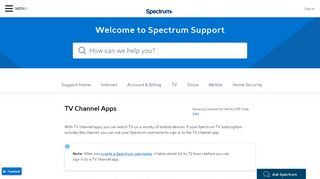 
                            8. TV Channel Apps | Spectrum Support - Spectrum.net