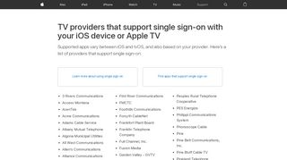 
                            11. TV providers that support single sign-on with your iOS …