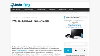 
                            5. TV Senderbelegung - kabel-blog.de