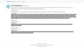
                            7. Tvheadend v4.2.8-16 - SynoCommunity