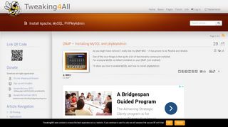 
                            1. Tweaking4All.com - QNAP - Installing MySQL and phpMyAdmin