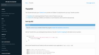 
                            2. TweetUi — Fabric for Android documentation