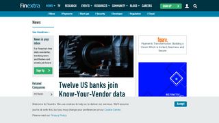 
                            8. Twelve US banks join Know-Your-Vendor data hub - Finextra
