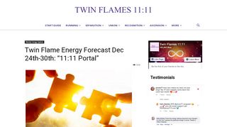 
                            1. Twin Flame Energy Forecast Dec 24th-30th: “11:11 Portal”