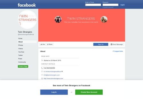 
                            9. Twin Strangers - About | Facebook