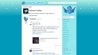 
                            6. Twitcam Twitter , Twitter Login