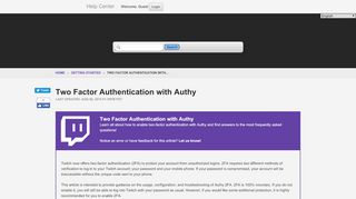 
                            9. Twitch | Two Factor Authentication with Authy