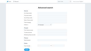 
                            2. Twitter Advanced Search