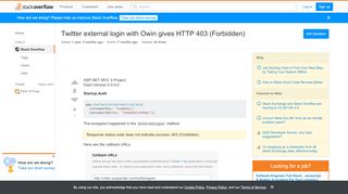 
                            7. Twitter external login with Owin gives HTTP 403 (Forbidden) - Stack ...