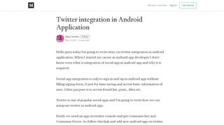 
                            9. Twitter integration in Android Application - Razia Sandhu ...