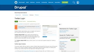 
                            9. Twitter Login | Drupal.org