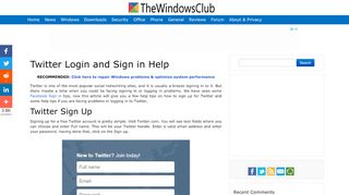 
                            5. Twitter Login: Sign Up and Sign in problems tips