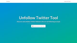 
                            3. Twitter Unfollow Tool - Unfollow all on Twitter - iUnfollow