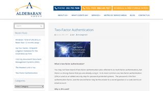 
                            8. Two-Factor Authentication - Washington, Arlington ... - Aldebaran Group