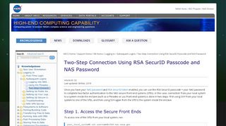 
                            2. Two-Step Connection Using RSA SecurID Passcode and NAS ...