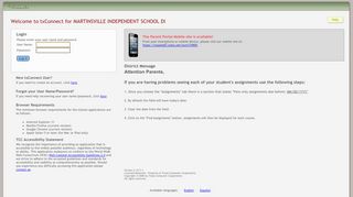 
                            3. txConnect for MARTINSVILLE INDEPENDENT ... - txConnect : Login