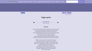 
                            6. Tyga - Sign Up Lyrics | AZLyrics.com