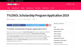 
                            5. TYLENOL Scholarship Program Application 2019 ...
