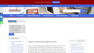 
                            9. Tylenol Scholarship Program in USA - 2019-2020 Scholarships