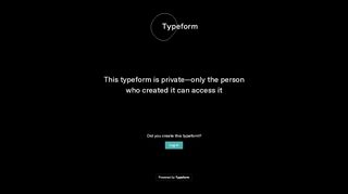 
                            8. Typeform - Private form