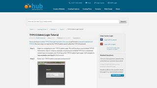 
                            4. TYPO3 Admin Login Tutorial | Web Hosting Hub