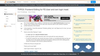 
                            7. TYPO3: Frontend Editing for FE-User and own login …
