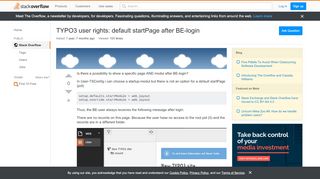 
                            9. TYPO3 user rights: default startPage after BE-login