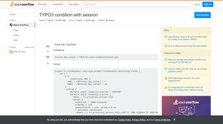 
                            9. typoscript - TYPO3 condition with session - Stack Overflow