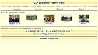 
                            1. U3A Site Builder Home Page