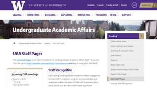
                            5. UAA Staff Pages | Undergraduate Academic Affairs