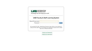 
                            7. UAB Learning System, Login