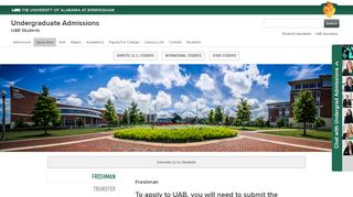 
                            3. UAB - Students - Admissions - Apply for Admission