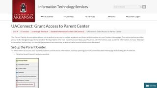 
                            7. UAConnect: Grant Access to Parent Center | IT Services | University of ...