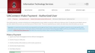 
                            4. UAConnect: Make Payment - Authorized User | IT Services | University ...