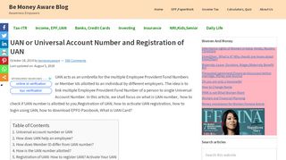 
                            6. UAN or Universal Account Number and Registration of UAN