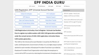 
                            7. UAN Registration, EPF Universal Account Number