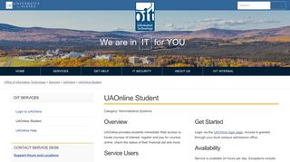 
                            11. UAOnline Student | Office of Information Technology