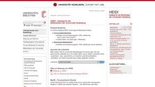 
                            10. UB Heidelberg: HEIDI – Katalog für die …