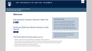 
                            7. UBC SHHS Online Service Centre